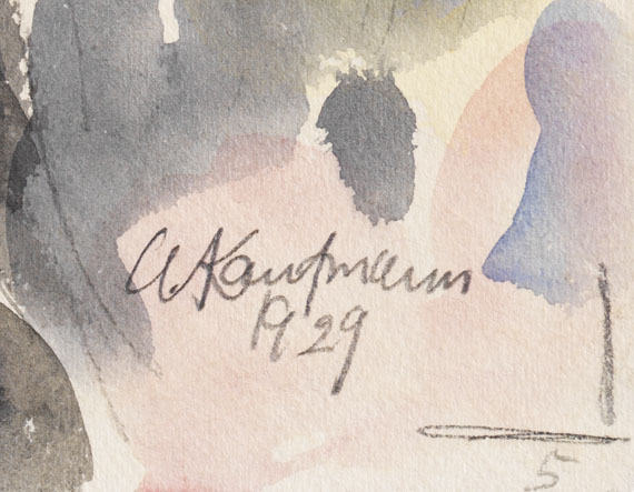 Arthur Kaufmann - Bildnis einer Dame im Kimono - Signature