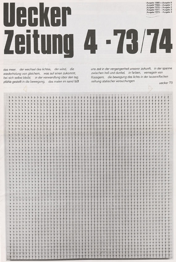 Günther Uecker - Uecker Zeitung, Nr. 1-4, 1969-73/74 - 