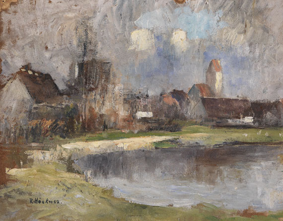 Rudolf Höckner - 2 Gemälde: Römische Campagna und Bayerische Landschaft - 
