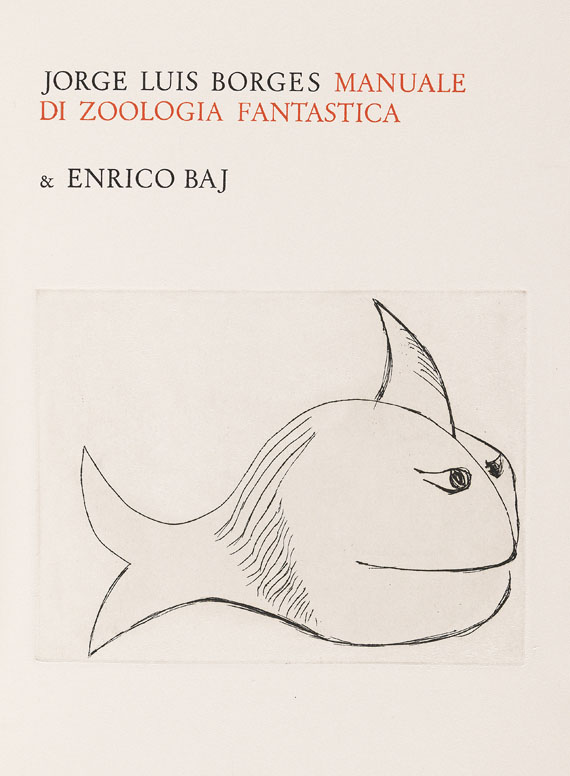 Enrico Baj - Borges: Manuale di Zoologia Fantastica. 1973. - 