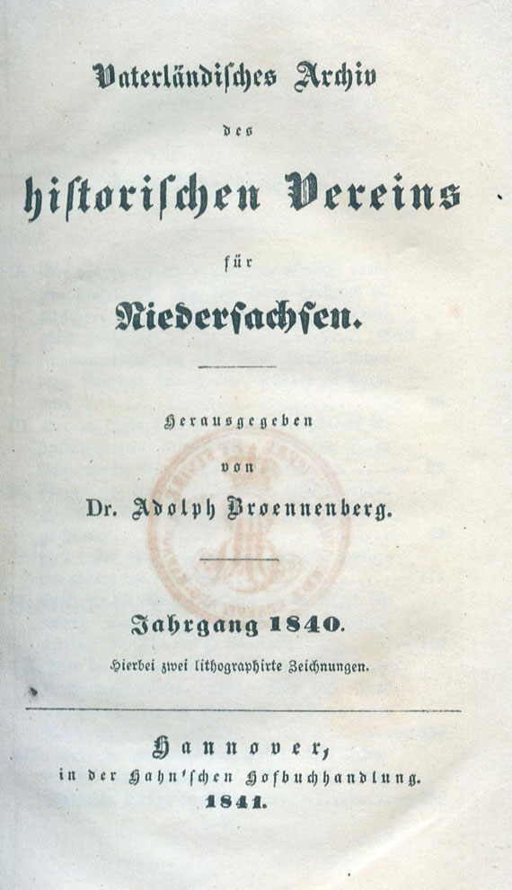 Neues Vaterländisches Archiv - Vaterländisches Archiv. 21 Bde. 1820-40