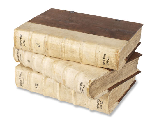 Alexander de Hales - Summa Universae Theologiae. 4 Tle in 3 Bdn. 1481-82. - 