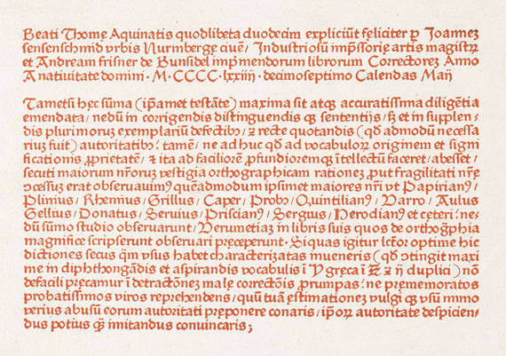 Thomas von Aquin - Questiones de duodecim quodlibeta. 1474