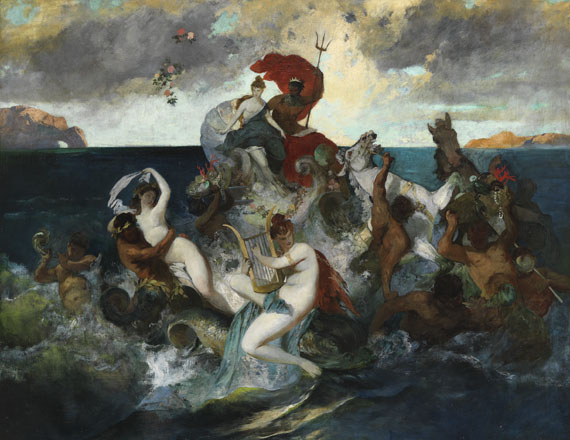 Otto Seitz - Hochzeitszug des Neptun und der Amphitrite (Ölstudie)