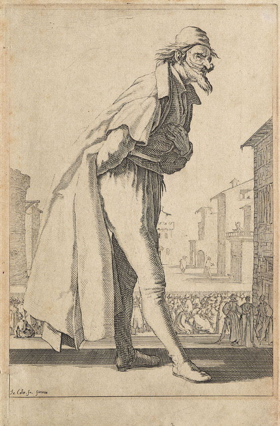 Jacques Callot - 3 Blätter: Les Trois Pantalons - 