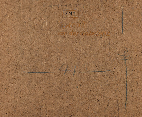 Conrad Felixmüller - Bildniskopf H. C. von der Gabelentz (Profil) - 