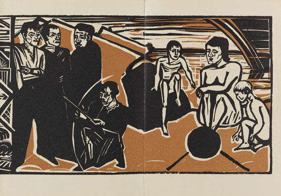 Erich Heckel - Faltumschlag für den Katalog der Ausstellung "Erich Heckel" in der Kunsthütte Chemnitz 1931 - 