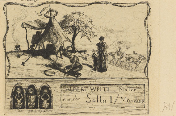 Albert Welti - Künstlerpostkarten - 