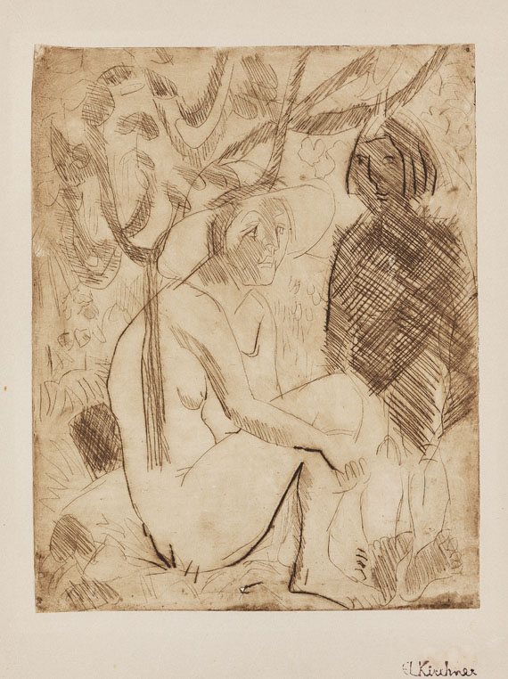 Ernst Ludwig Kirchner - Badende mit Hut