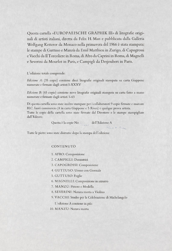  Mappenwerk / Portfolio - Europäische Graphik III (Italienische Künstler) - 