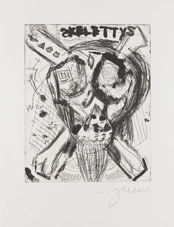 Jonathan Meese - Zwei Schwänze für ein Halleluja. Der hohlste Kunsthistoriker. Die Exe Schrympylei. Der Junker Toni, Ohni. Don Skeletti im Fettnapf mit 10 Zäpfchen. Colonel Iverson - 