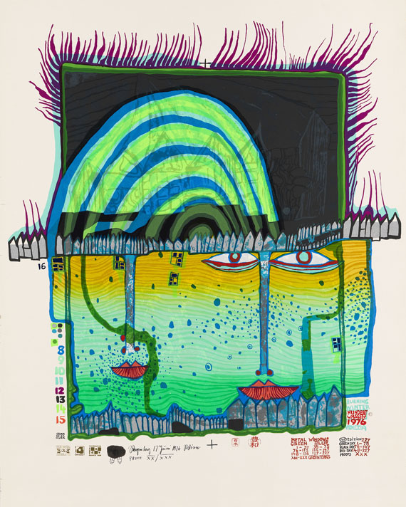 Friedensreich Hundertwasser - Winter Lichterloh