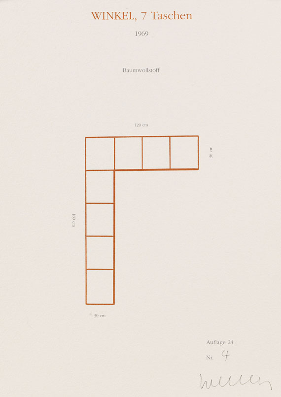 Franz Erhard Walther - Winkel, 7 Taschen - 
