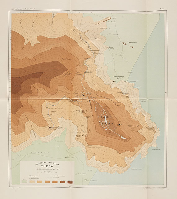  Thera - Hiller von Gaertringen, Fr., Insel Thera. 4 Bde. 1899-1909 - 