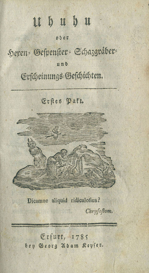  Alchemie und Okkulta - Keyser, Uhuhu. 2 Bde., 1785- 1786.