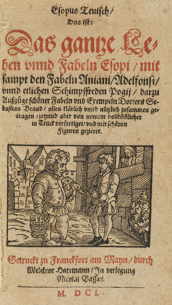 Aesop - Leben unnd Fabeln. 1601.