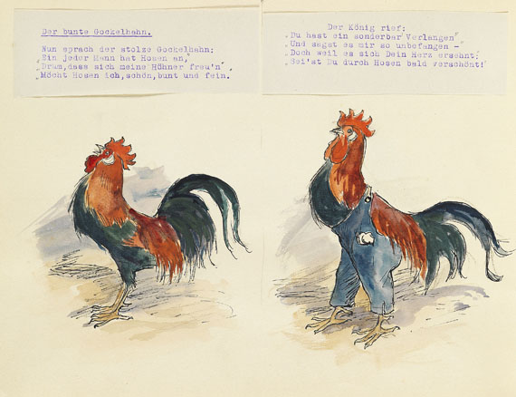 Otto Dill - Original Manuskript, "Was die lieben Tiere vom Löwen"