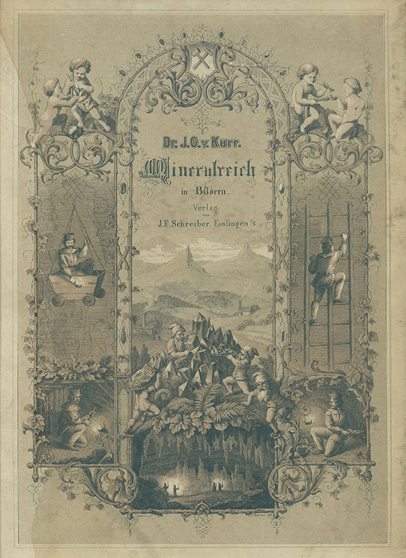 Johann Gottlob von Kurr - Das Mineralreich in Bildern. 1858.