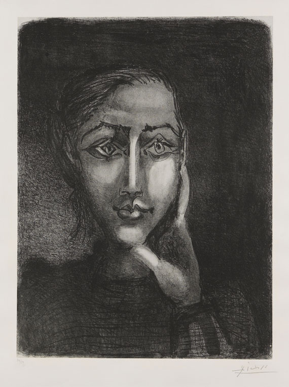 Pablo Picasso - Françoise sur fond gris