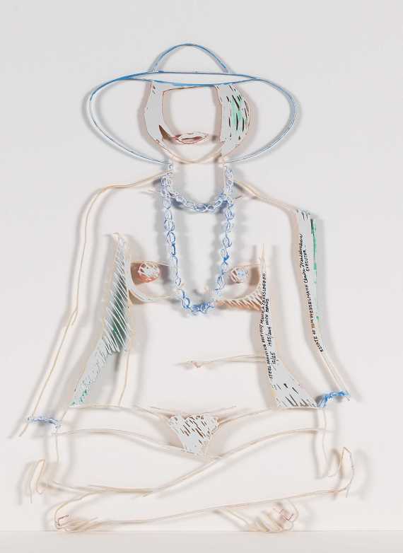 Tom Wesselmann - Monica crosslegged with Beads - Back side