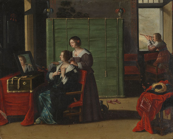 Abraham Bosse - Nach - 5 Gemälde: Allegorien der fünf Sinne - 