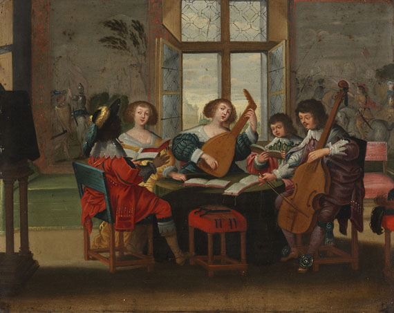 Abraham Bosse - Nach - 5 Gemälde: Allegorien der fünf Sinne - 