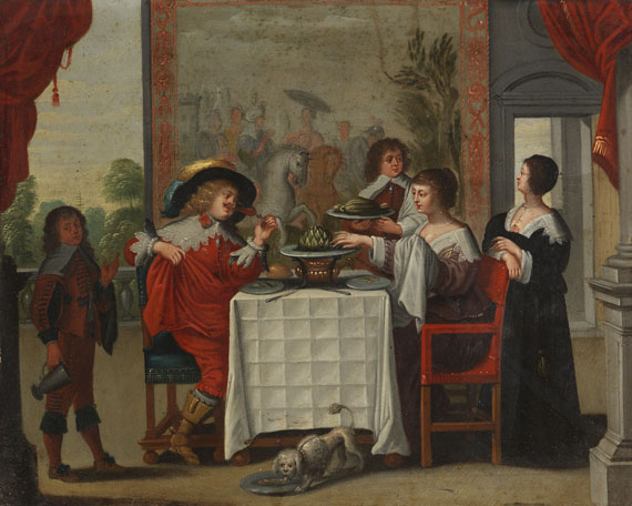 Abraham Bosse - Nach - 5 Gemälde: Allegorien der fünf Sinne - 