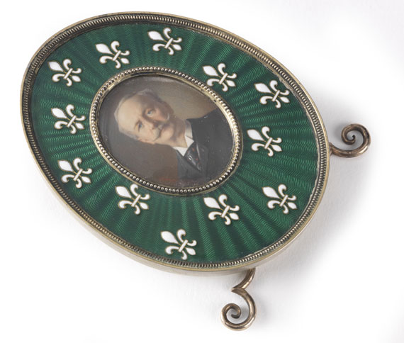 Johann Victor Aarne für Peter Carl Fabergé - Fabergé-Rahmen mit Miniatur - 