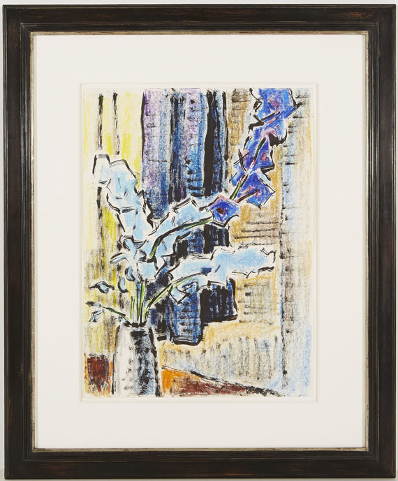Karl Schmidt-Rottluff - Vase mit Rittersporn - 
