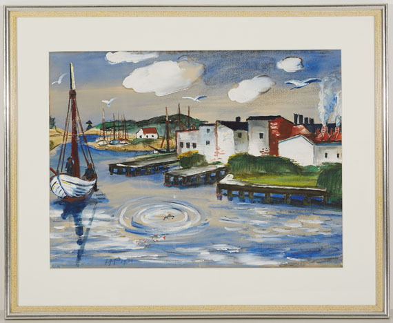 Hermann Max Pechstein - Fischerhafen in Leba - 