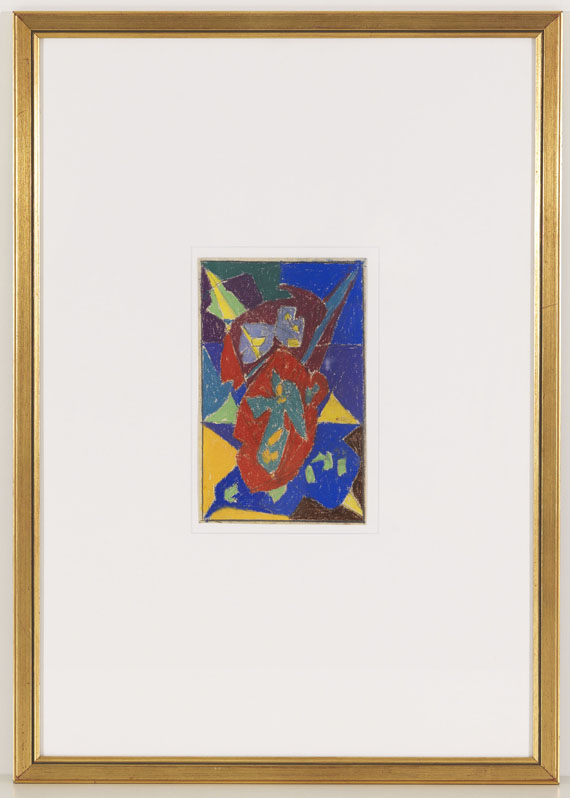 Adolf Hölzel - Engel auf rotem Fond - 