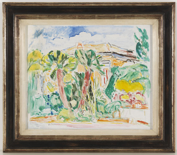 Hans Purrmann - Palmen vor Villa in Sorrent - 