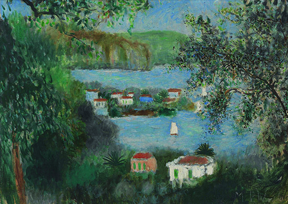 Max Peiffer Watenphul - Bucht von Amalfi (Rückseite: Landschaft bei Gaëta) - 