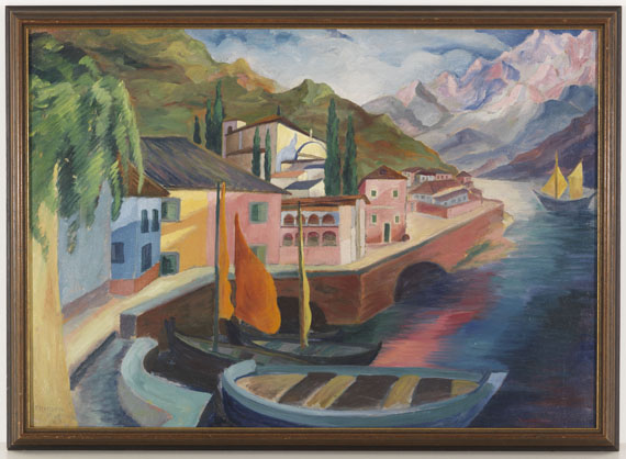 Heinrich Ehmsen - Küstenort am See in Dalmatien - 