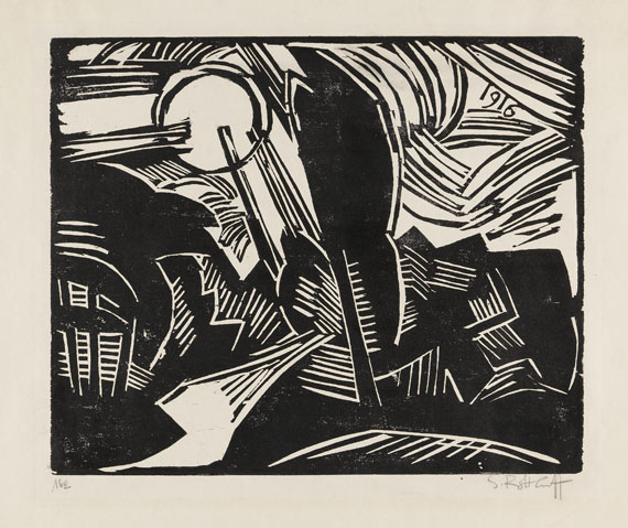 Karl Schmidt-Rottluff - Landschaft mit Sonne