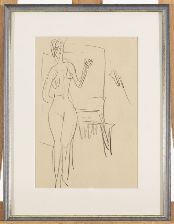 Ernst Ludwig Kirchner - Stehender weiblicher Akt - 