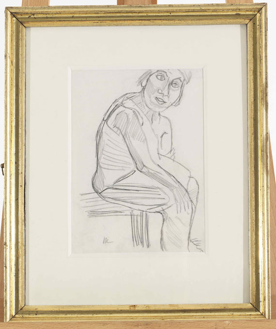 Oskar Kokoschka - Sitzender weiblicher Akt - 