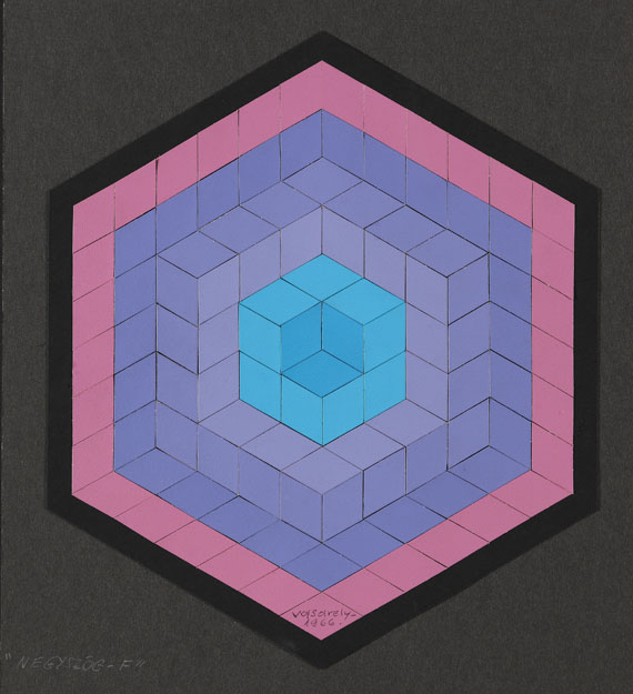 Victor Vasarely - Negyszóg-F