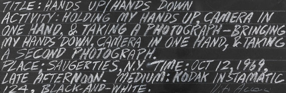 Vito Acconci - Hands Up / Hands Down (3-teilig) - 