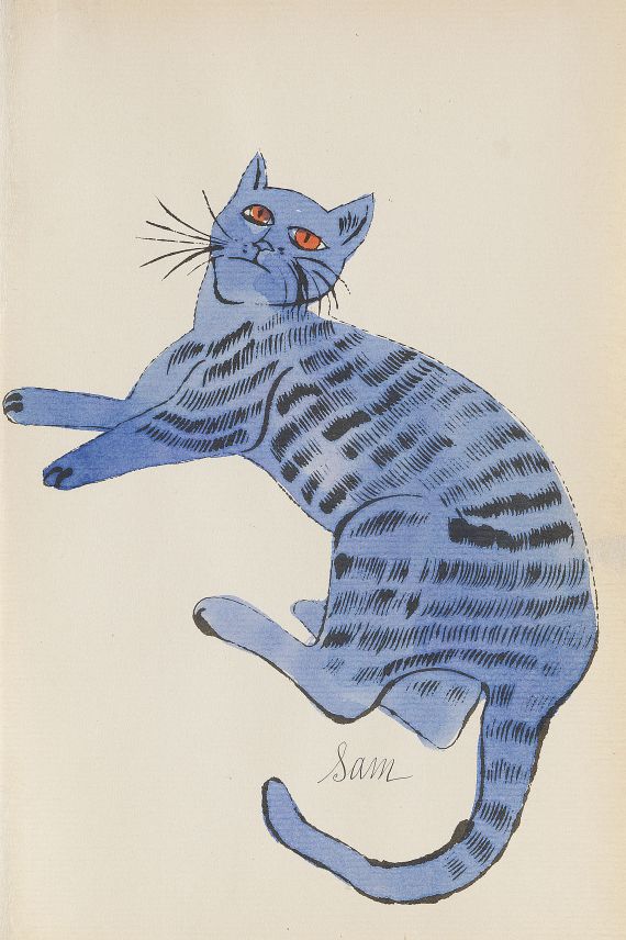 Andy Warhol - 25 Cats name[d] Sam and one Blue Pussy