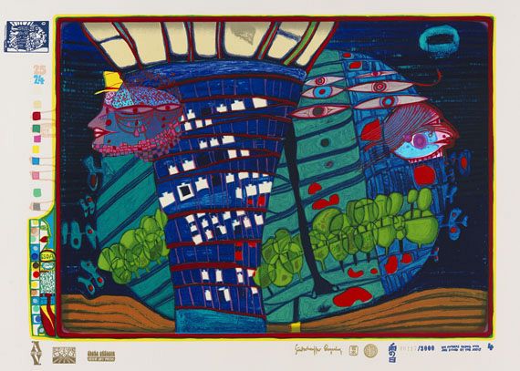 Friedensreich Hundertwasser - Regentag - 