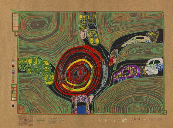 Friedensreich Hundertwasser - Regentag - 