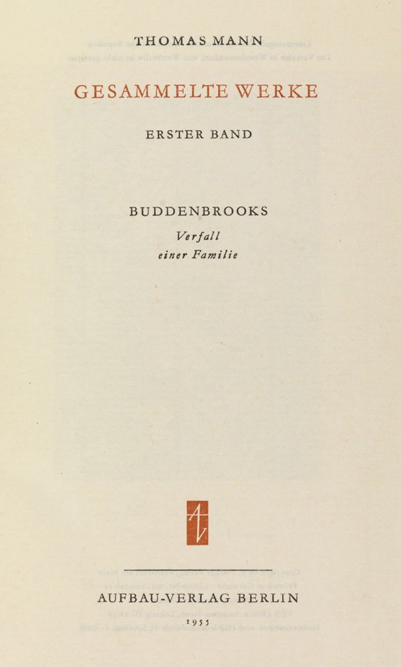 Thomas Mann - Gesammelte Werke, 12 Bde. (1955) - 