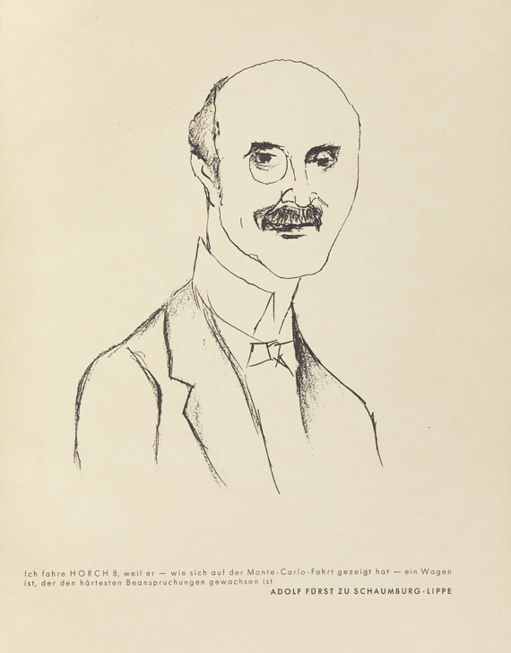 Rudolf Grossmann - 12 Köpfe Prominenter Horchbesitzer. 1929. Widm.expl. - 