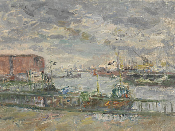 Albert Feser - Hamburger Hafen - Am Baumwall