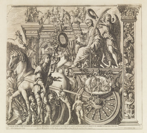 Robert van Audenaerde - Triumphzug des Julius Caesar, Kupferfolge. 10 Bll. 1692. - 