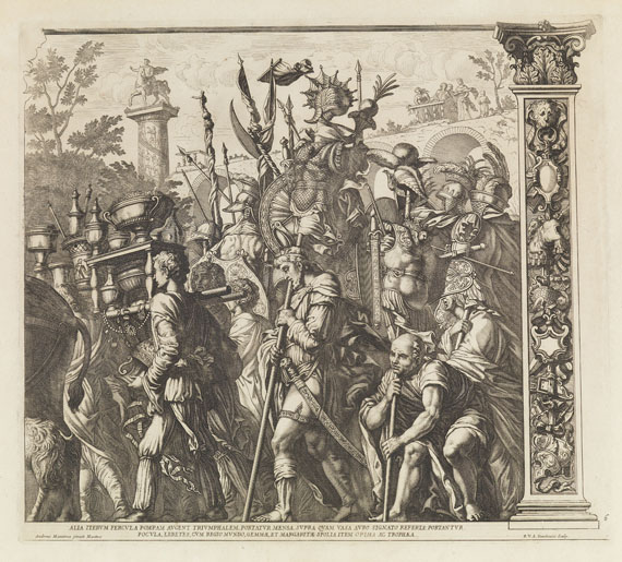 Robert van Audenaerde - Triumphzug des Julius Caesar, Kupferfolge. 10 Bll. 1692. - 