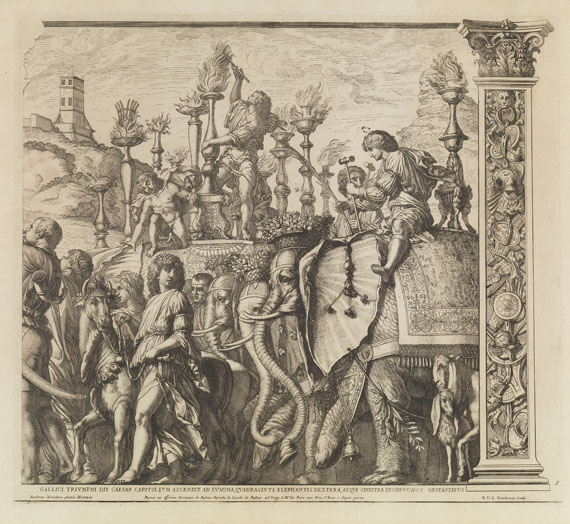 Robert van Audenaerde - Triumphzug des Julius Caesar, Kupferfolge. 10 Bll. 1692.