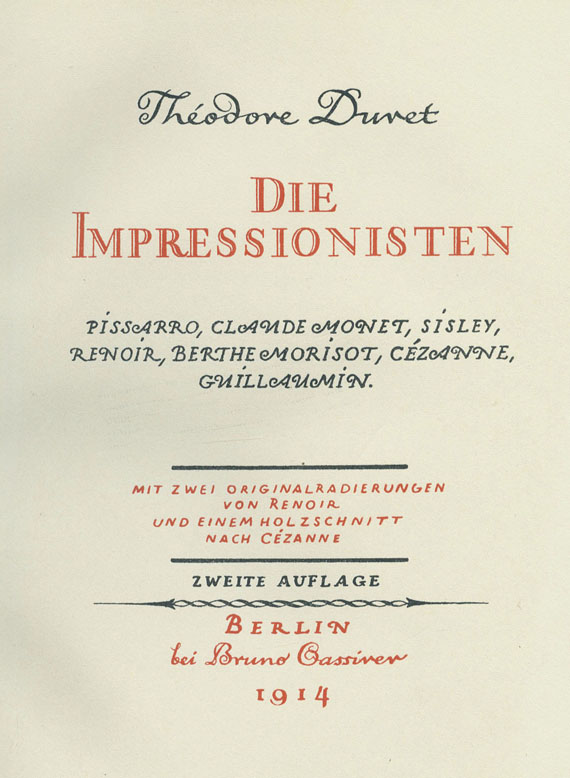 Theodore Duret - Die Impressionisten. 1914