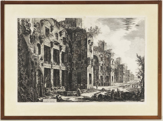 Giovanni Battista Piranesi - Veduta degli avanzi superiori delle Terme di Diocleziano a S. Maria degli Angeli - 